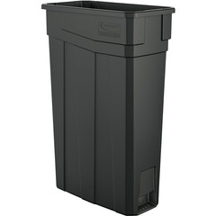 23 Gallon Resin Narrow Trash Can with Handles, Gray, Made in the USA