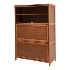 32In Entryway Bamboo Shoe Cabinet 7-Tier Storage w/ 3 Flip-Up Doors