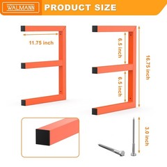 Garage Wall Mounted Lumber Storage Rack, Overhead Heavy Duty One-Piece Design…