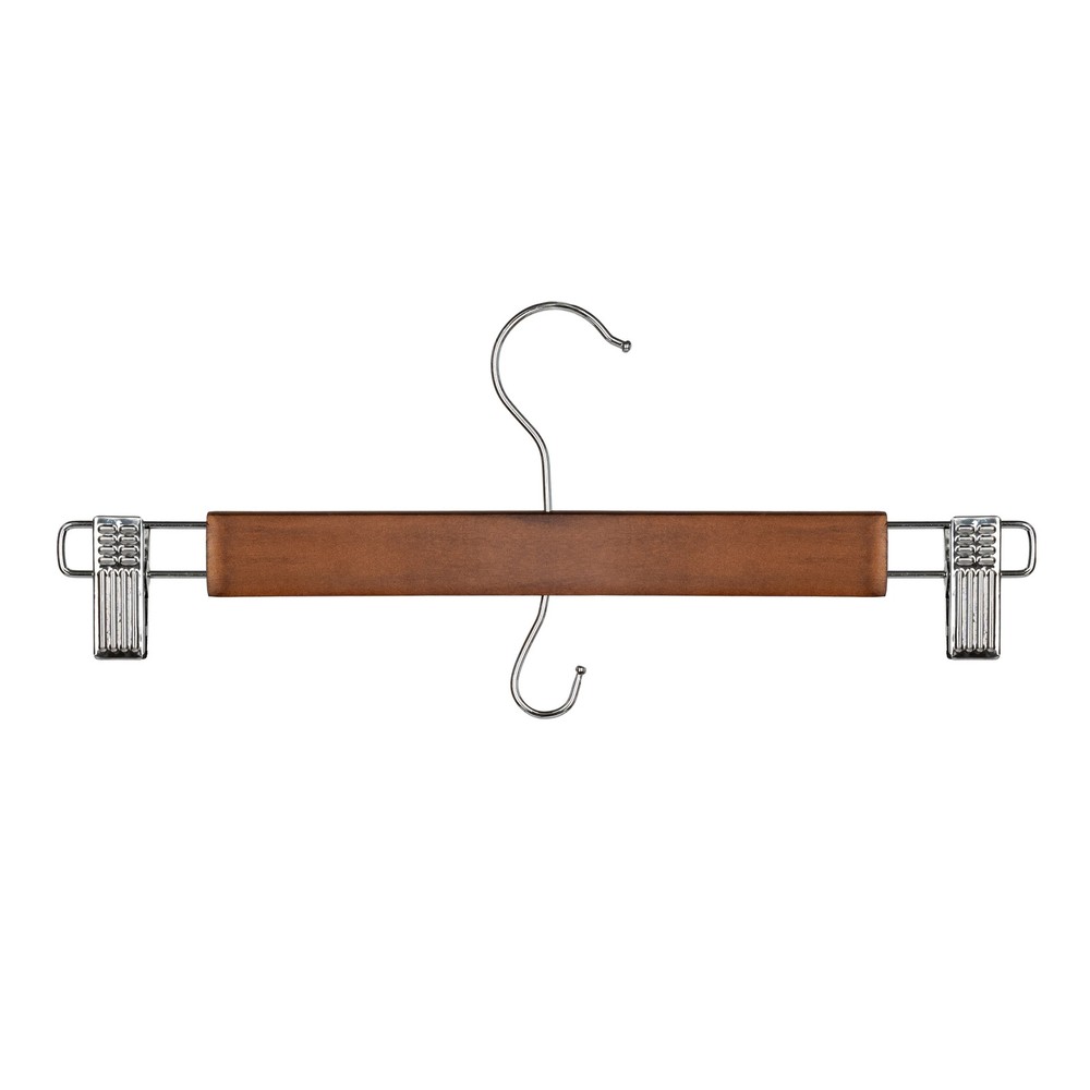 Walnut Finish Wood Pant & Skirt Adult Hangers, 3 Count