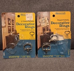 Homecraft Traditional Decorative Rings Picture Hanging Two Opened Pkgs, 3 Total