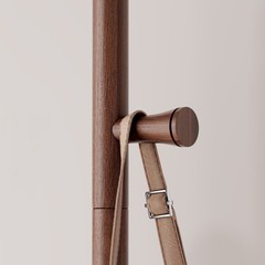 Solid Wood Coat Rack Stand 71in Tall Entryway Hall Tree Hanger Natural Walnut