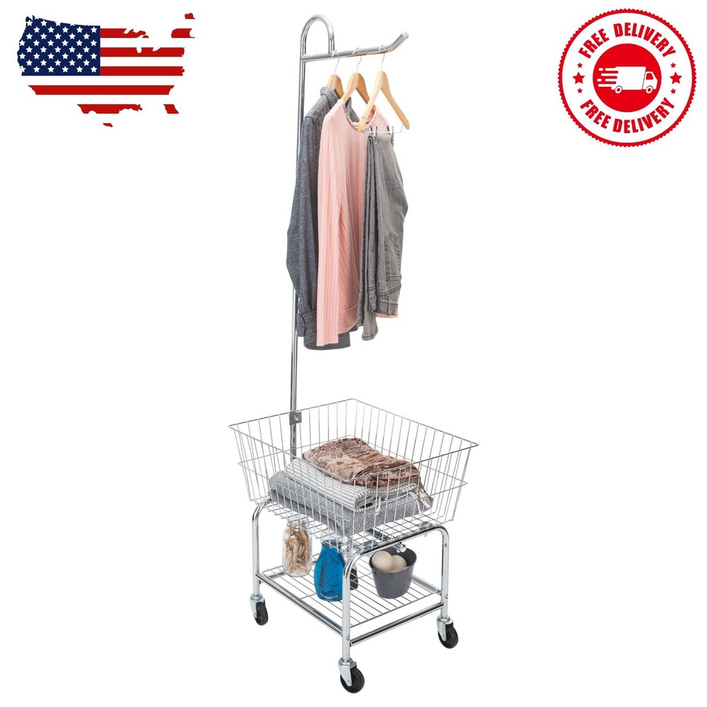 2-in-1 clothes hanger and storage rack