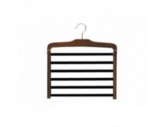 16″ Walnut Wood & Brass Multi Pant Hanger 1 pc