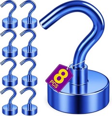 8 Pack Magnetic Hooks for Cruise Cabins 25 LB Magnets Heavy Duty Magnet Hooks fo
