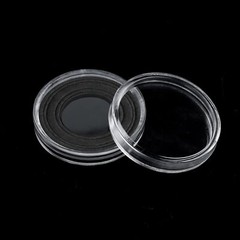 60X Coin Holder Capsules Case 40.6mm Clear for 1 Oz Silver Dollar w/ Storage Box