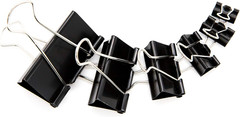 Binder Clips Paper Clamps Assorted Sizes 100 Count (Black), X 6 Sizes, Black