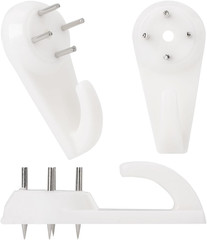 30pcs Concrete Wall Hooks, Non-Trace Picture Hanger for Wooden/Stucco/Plaster/Ha