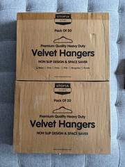 Utopia Premium Velvet Hangers (20 Per Pack) Lot Of 2 Packs