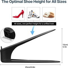 One-Piece Shoe Slot Organizer 10 Pack, Space-Saving Stackers for Closet, Entr…