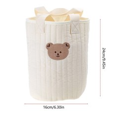 Bear Basket Diaper Bag Large Capacity Cotton Storage Bin for Home Nursery Room