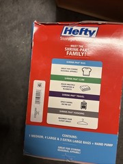 Hefty Shrink-Pak Bag 1 Medium, 4 Large, 3 X-Large Vacuum Compression Storage NEW