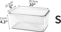 Stackable Clear Storage Containers – 4 Pack for Efficient Kitchen Organization