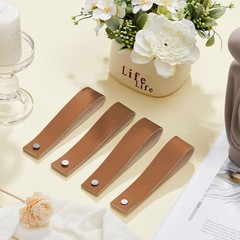 4 Pcs Faux Leather Sign Straps for Hanging Sign Faux Leather Curtain Rod Hold…