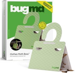 BugMD Clothes & Pantry Moth Traps (6 Count) – Sticky 1 Pack – 6 Traps, Green