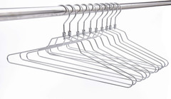16″ Quality Metal Hangers, 10-Pack, Swivel Hook, Stainless Steel Heavy Duty