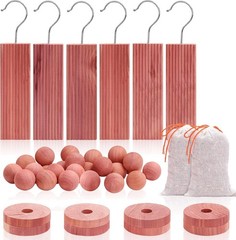 Fresh Cedar Blocks & Sachets Pack for Ultimate Closet Organization – 40 Count