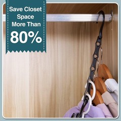 6 Count Magic Space-Saver Hangers – Durable Closet Organizers for Every Wardrobe
