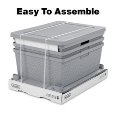 Sterilite Wide 3 Drawer Tower, Plastic Storage Organizer with Removable