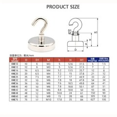 10 Pack Dia Strong Magnetic Hook Hanger N52 Neodymium Clamping Magnet Hooks USA