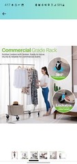 HOKEEPER 250 Lbs Load Capacity Commercial Grade Clothing Garment Racks Heavy…