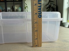 Vintage Rubbermaid Keepers Snap Case Shoe Box Clear Pink &Purple Hinged Lid 2281