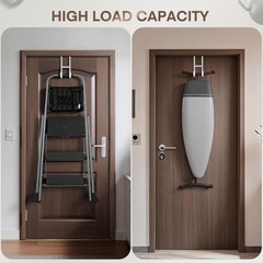 2 Packs Over The Door Hooks, Double Sided Door Hanger Hook – Heavy Duty No Drill