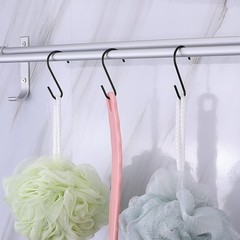 2.4 Inch Black Carbon Steel S Hooks – Ideal for Closet, Kitchen & Garden Use