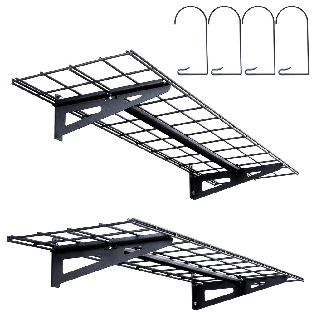 VEVOR 2PCS 4×1 ft Garage Storage Rack Shelving Heavy Duty Wall Mounted Shelving