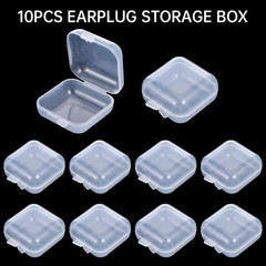 Ear Plug Cases, 10 Pcs Small Plastic Box, 1.8 Mm Thicken Transparent Storage Box