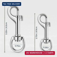 4Pcs Flag Clips Swivel Snap Hook – 2.72″ Metal Clips Heavy Duty for Flagpole Rop