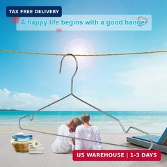 Fayleeko Stainless Steel Wire Hangers – 50 Pack Heavy Duty, Space Saving 16.5 in