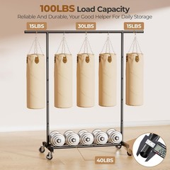 Clothes Rack for Hanging Clothes, Clothing Rack with Wheels, for Laundry, Room-