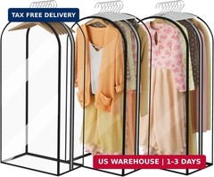 Garment Bags for Hanging Clothes 40″ Long,Ultra Clear Suit Bags for Closet Stora