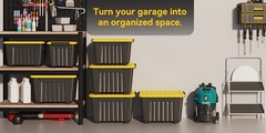 72QT/97QT stackable wheeled storage boxes with lids, suitable for family storage