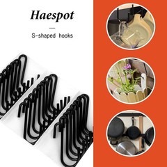 32 PCS S Hooks For Hanging 3 Inch Black Pot Metal Shaped Kitchenware Bags
