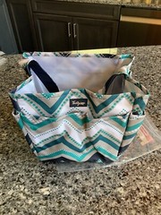 Thirty-One Storage Bin And Matching Pieces. 8 Piece Set. “DOTTY CHEVRON”. NEW.