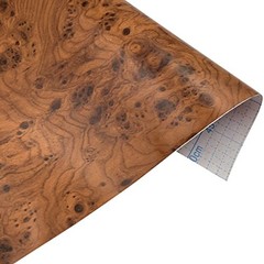 Yifely Brown Wood Grain Furniture Paper PVC 17.7″W x 118.1″L,