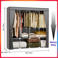 Heavy Duty Garment Rack Clothes Rack Freestanding Closet Clothing Shelves Large