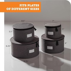Luxury Gray China Storage Boxes with Dividers – Ideal for Dinnerware Protection