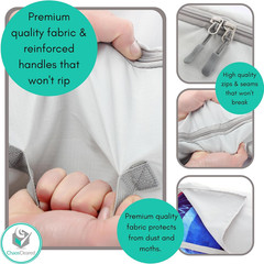 2 Pack Clothing Storage Bags Clothes Organizer Folding Fabric Bags for Sweaters,