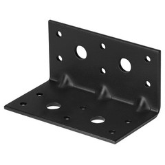 10 PCS 4×21/8×21/8 Inch Black Steel Right Angle L Bracket Corner Brace Wood