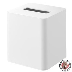 NEW Yamazaki Compact Tissue Case Square White W12.8 x D12.1 x H13.7cm Tower