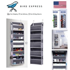 Over Door Organizer with 5 Large Pockets & Mesh Side Storage for Toys Shoes 1 Pk