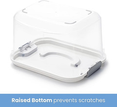 8 Pack 5.5 Quart Plastic Storage Bins with Lid and Handle, Clear Latch Storage B