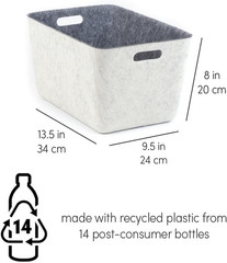 Stylish 3-Pack Medium Tall Storage Bins – Eco-Friendly Felt Design