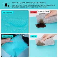 8 Pcs Refrigerator Liners Mats Washable, 8 Pack(17.7″×11.6″）, Clear