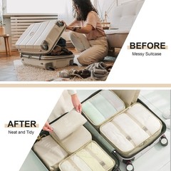 7x Travel Storage Bag Packing Cubes Set Luggage Organizer for Suitcase Carry On