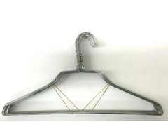 50 PCS Silver Metal Wire Clothes Hangers Heavy Duty 12 Gauge Steel 14″ Space