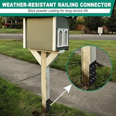 U-Shape Wet Concrete Post Holder for 6″ x 6″ (Actual 5.5″x6.5″) Lumber,Heavy …